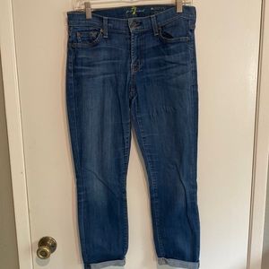 7 for All Mankind: Jeans Skinny Crop & Roll